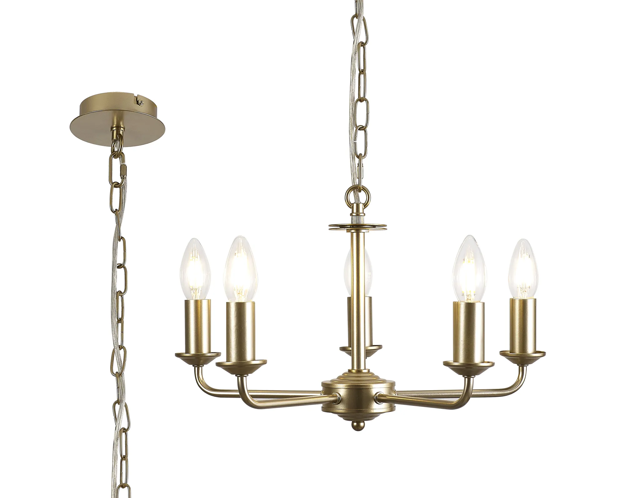 D0699  Banyan Pendant 5 Light Champagne Gold